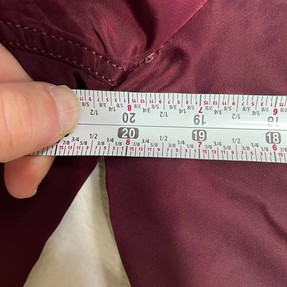 Alpha Industries M Mens Maroon Orange Full Zip Pockets Reversible Bomber Jacket - Picture 10 of 10